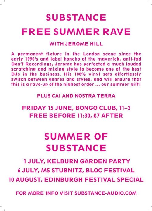 Substance event flyer