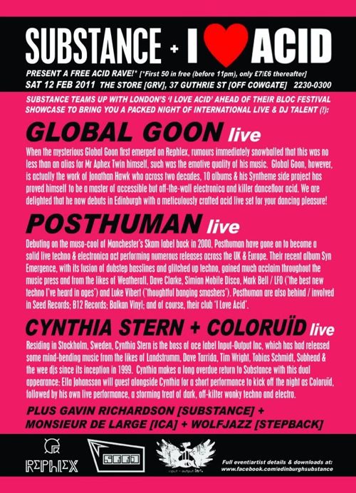 Substance event flyer