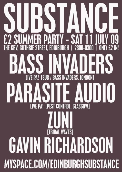 Substance event flyer
