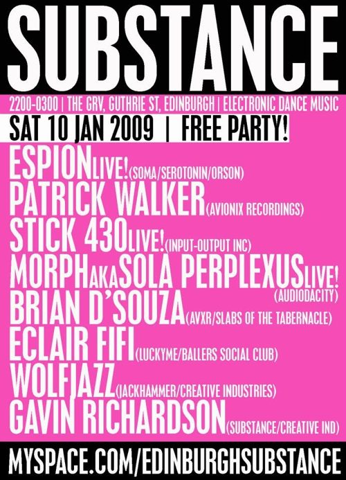 Substance event flyer