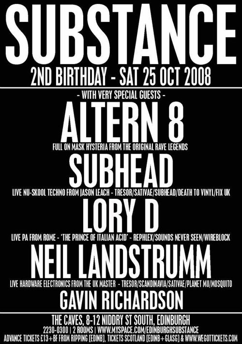 Substance event flyer